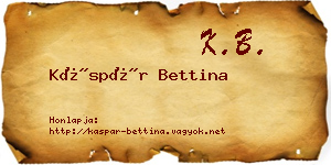 Káspár Bettina névjegykártya